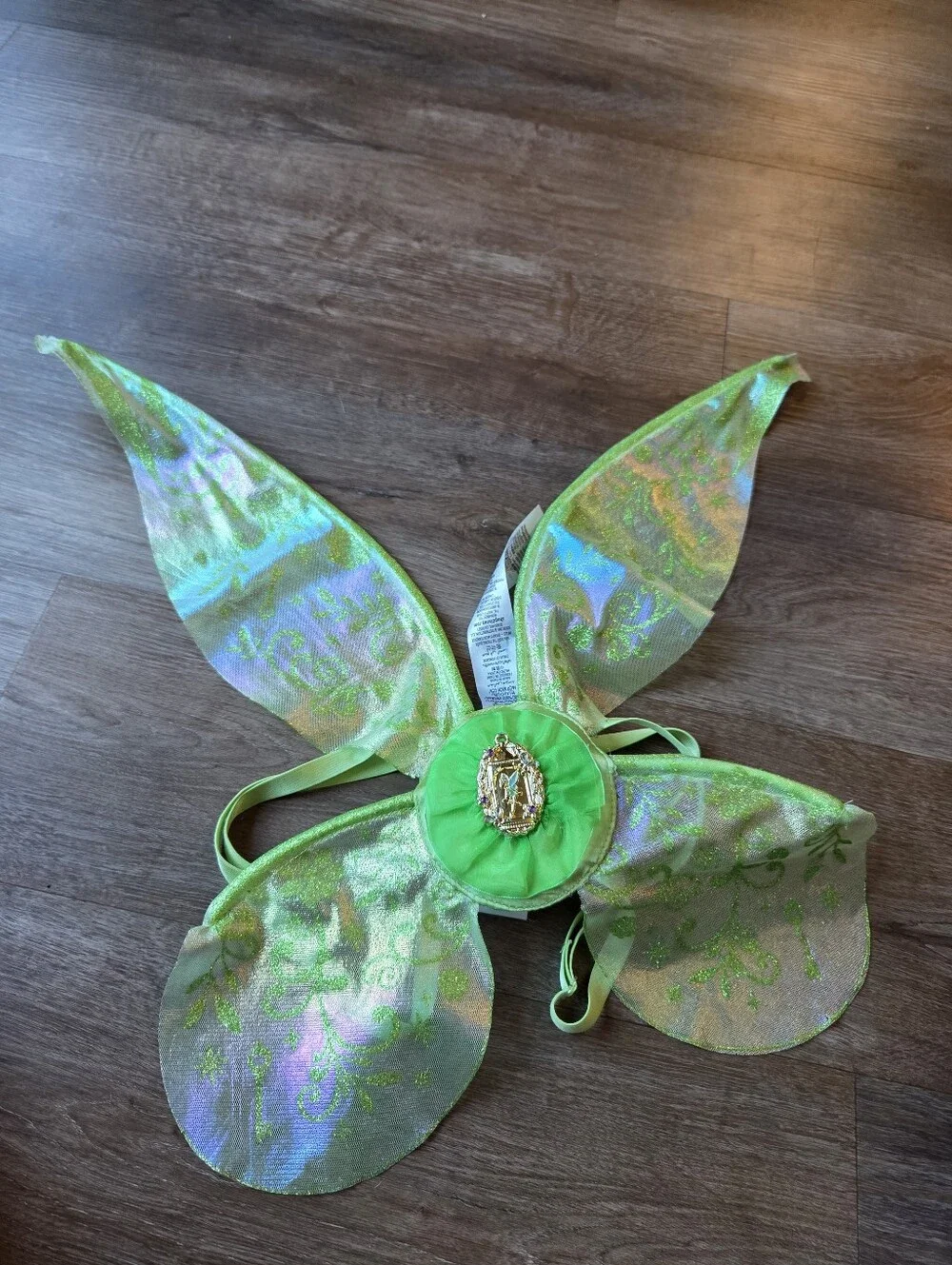 Disney Store Tinkerbell Light Up Green Fairy Wings Costume Kids OS *Works great!